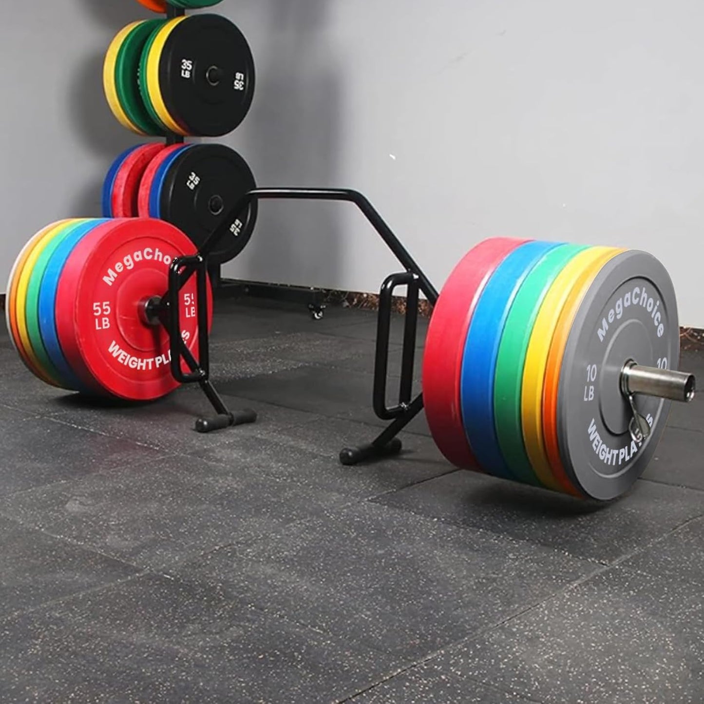 Rubber Bumper Weight Plates,2" Weight Plates Set for Strength Training Home Gym
