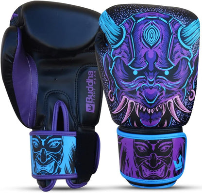 - Fantasy Luzbel Boxing Gloves - Muay Thai - Kick Boxing Synthetic Leather - Odor Resistant Inner Fabric - Reinforced Seams