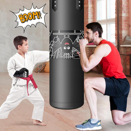 Punching Bag for Kids, 2.7FT Hanging Boxing Bag with Boxing Gloves, Kids Boxing Set Kickboxing Bag for Youth Boxing Karate Muay Thai Kick Taekwondo Training
