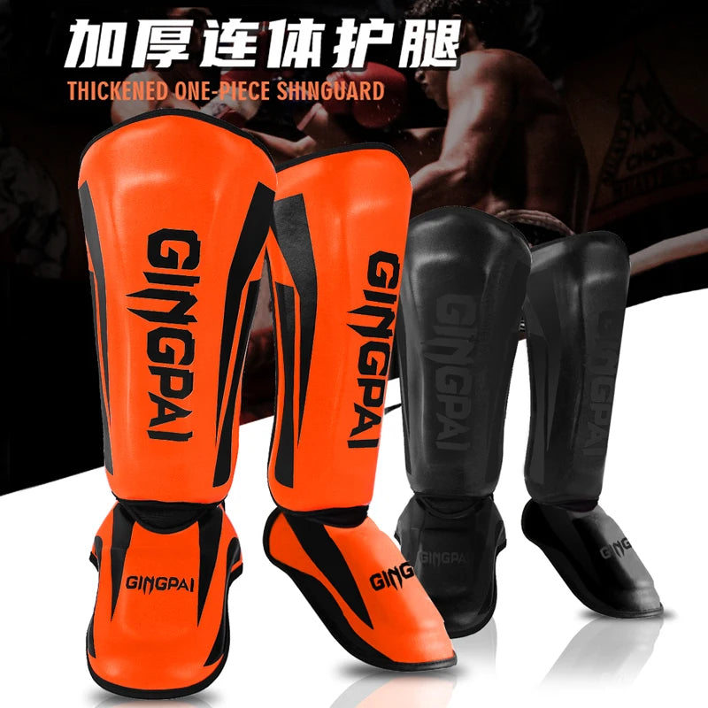 Youth/Adult MMA Boxing Leggings Calf Muay Thai Sanda Instep Training Game Ankle Protective Gear Men Women Mma Foot Shin Guard