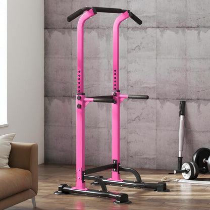 Power Tower Dip Station Pull up Bar for Home Gym Adjustable Height Strength Training Workout Equipment,Pull up Bar Station