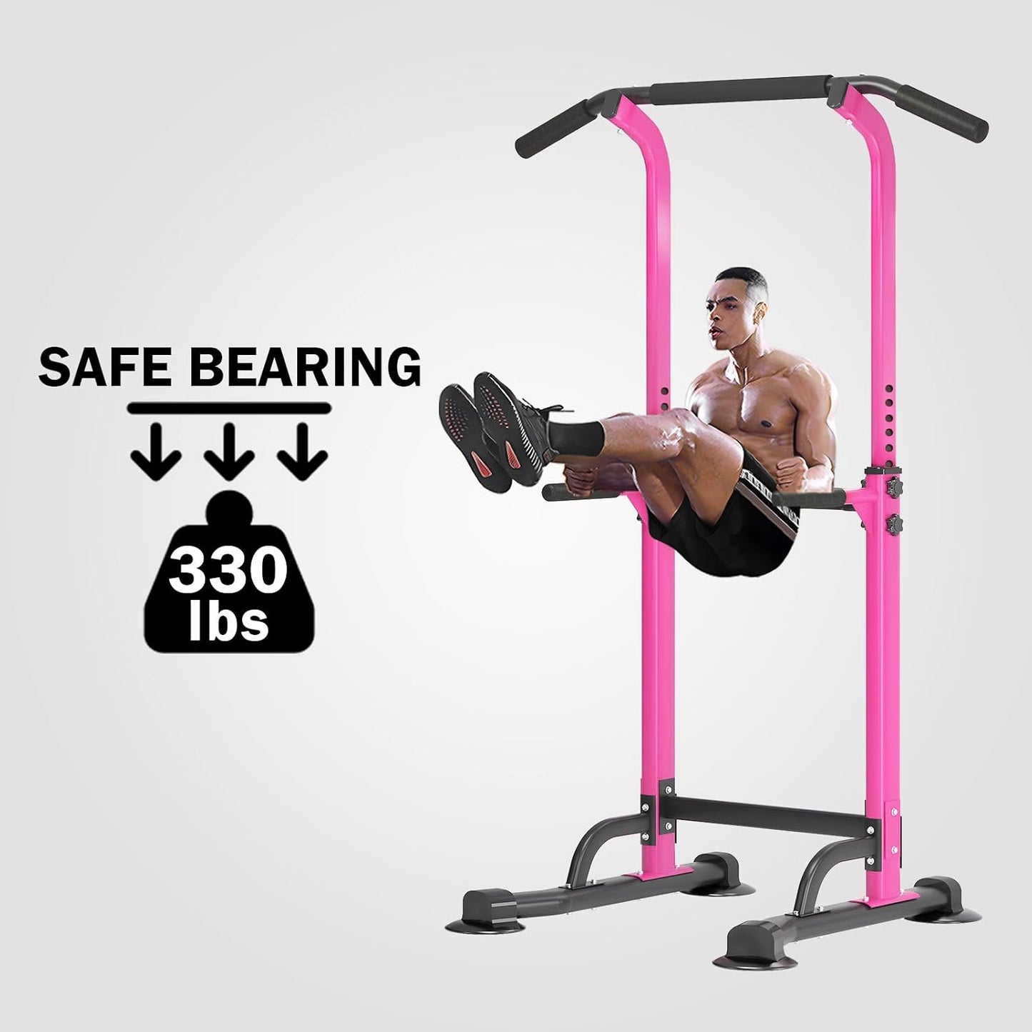 Power Tower Dip Station Pull up Bar for Home Gym Adjustable Height Strength Training Workout Equipment,Pull up Bar Station