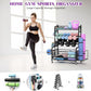 Dumbbell Rack,  Adjustable Weight Rack for Home Gym, Home Gym Storage Rack for Yoga Mat Kettlebells and Strength Training Equipment, Weight Storage Rack for Dumbbells with Wheels