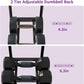 Dumbbell Rack, Gym Storage Rack, Weight Rack for Home Gym, Dumbbells, Kettlebells, Yoga Mats & More Space-Saving Home Gym Organizer