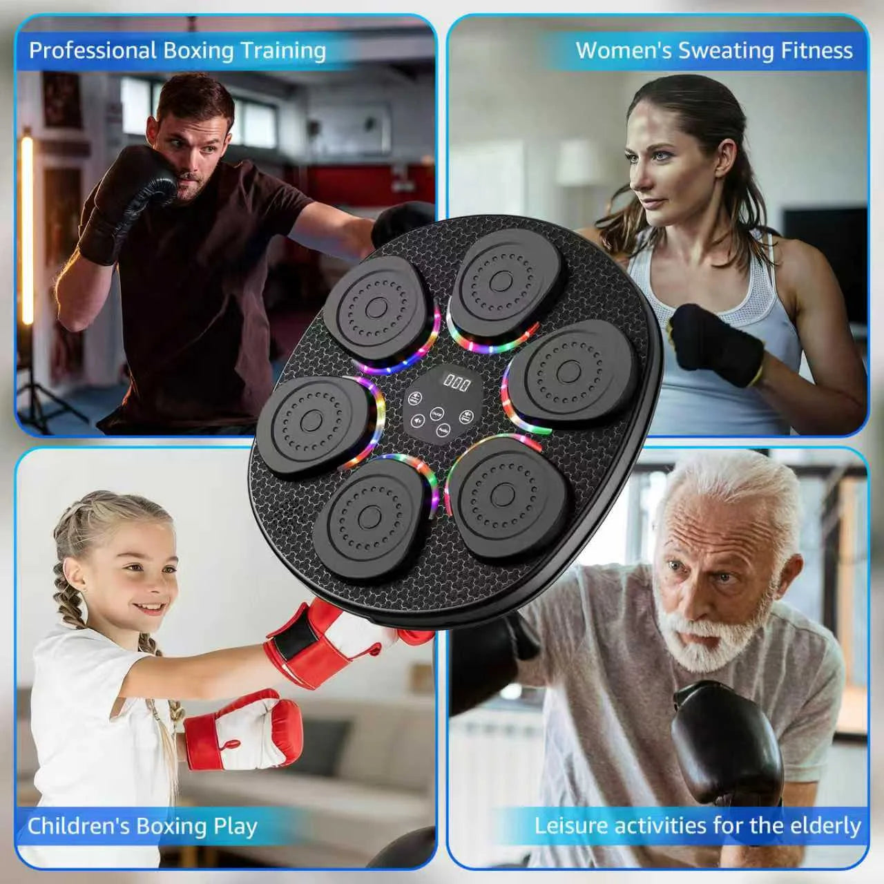 Hlthair Music Boxing Machine for Kids, Boxing Equipment with Gloves, Punching Machine for Boys&Girls