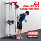 LAT Pull down Machines, 20-Position Wall Mount Cable Machine, Dual Pulley Cable Machine, Pulldown & Low Row Dual Station System with Accessories for Cable Crossover, Row, Chest Press & Leg Exercises |