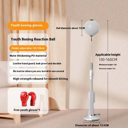 Vertical Boxing Reaction Speed Ball Roly-Poly for Children Household Vent Sandbag Decompression Focus Mitts
