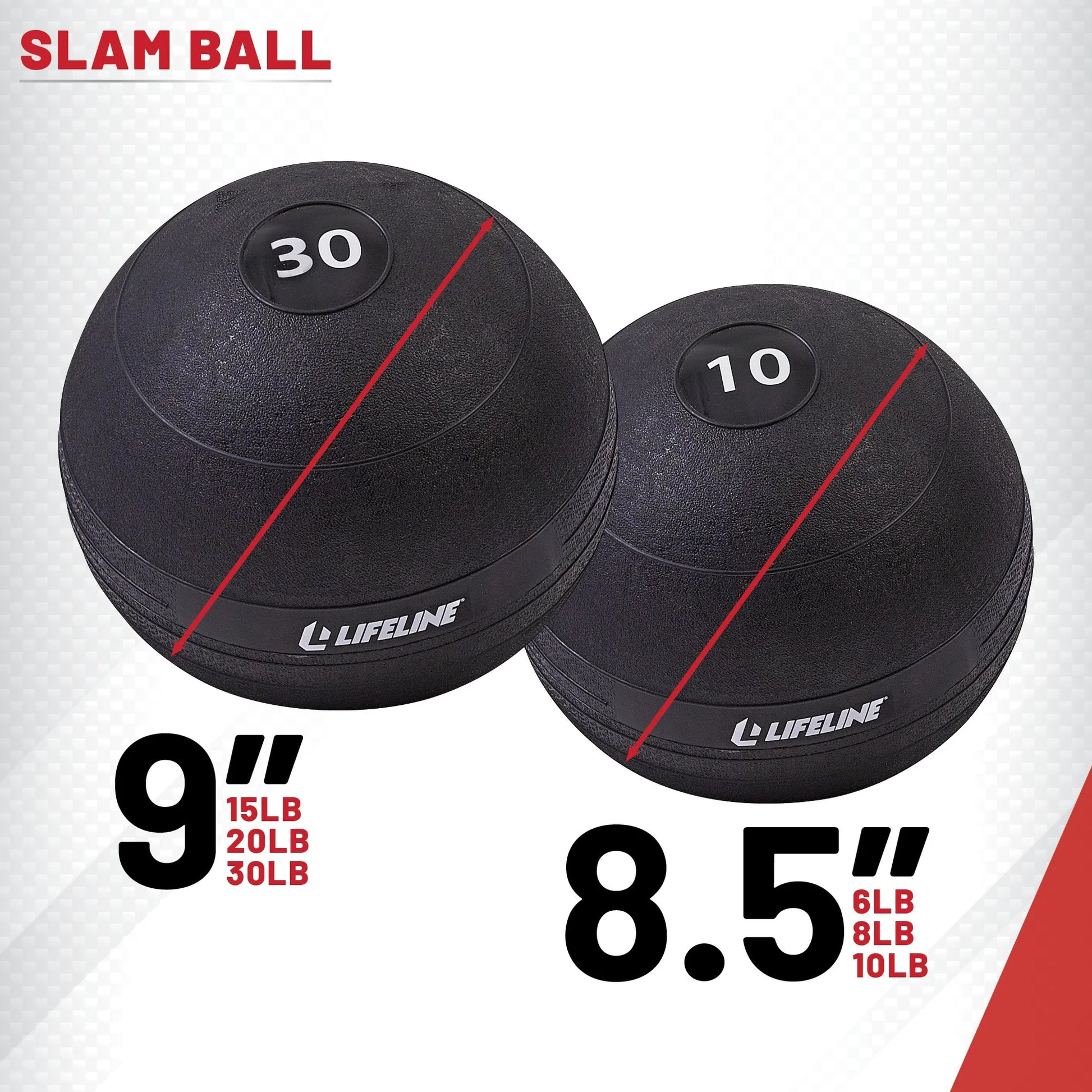 15Lb Slam Ball -Rubberized, Non-Bounce Weighted Ball with Easy-To-Grip Surface