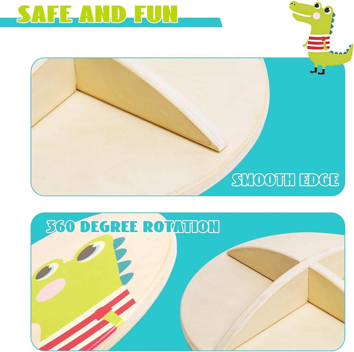 Wooden Balance Board with Crossed Base Balance Kids Rocking Seesaw Balance Board Sensory Training Rocking Board Balance Training Equipment Indoor Outdoor