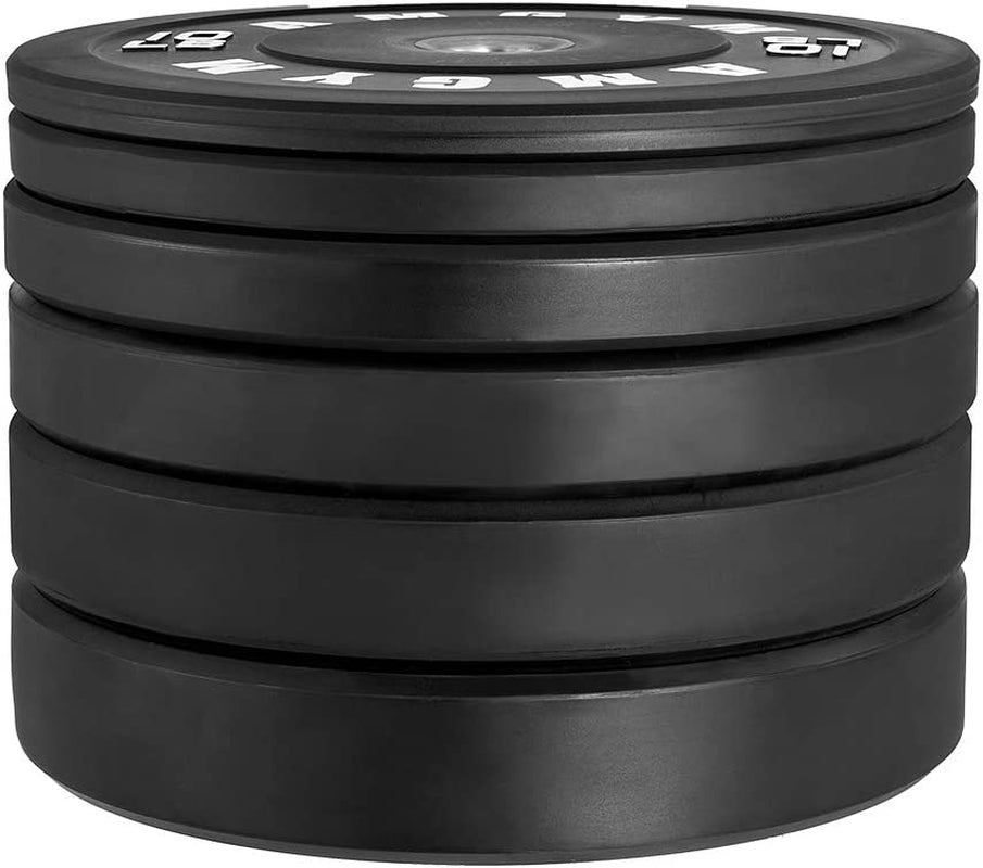 2 Inch Bumper Plates, 10-650Lbs, Barbell Rubber Olympic Weight Plates Set for Home Gym, Strength Training & Weight Lifting, Multiple Options Colors