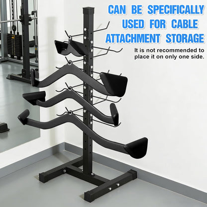 Steel Lat Bar Organizer, Home Gym Accessories, Lat Pulldown Attachments Cable Attachment Storage Rack Cable Attachments for Gym Rack Storage Heavy Duty Steel Organizer Home Use