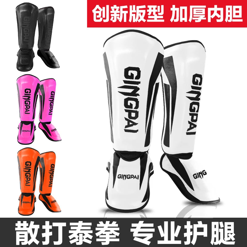 Youth/Adult MMA Boxing Leggings Calf Muay Thai Sanda Instep Training Game Ankle Protective Gear Men Women Mma Foot Shin Guard