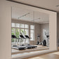 Tempered Glass Home Gym Mirror, 2Pcs 48"X30" Large Gym Mirror, HD Large Full Body Mirrors for Dance, Yoga, Frameless, Fitness, Garage