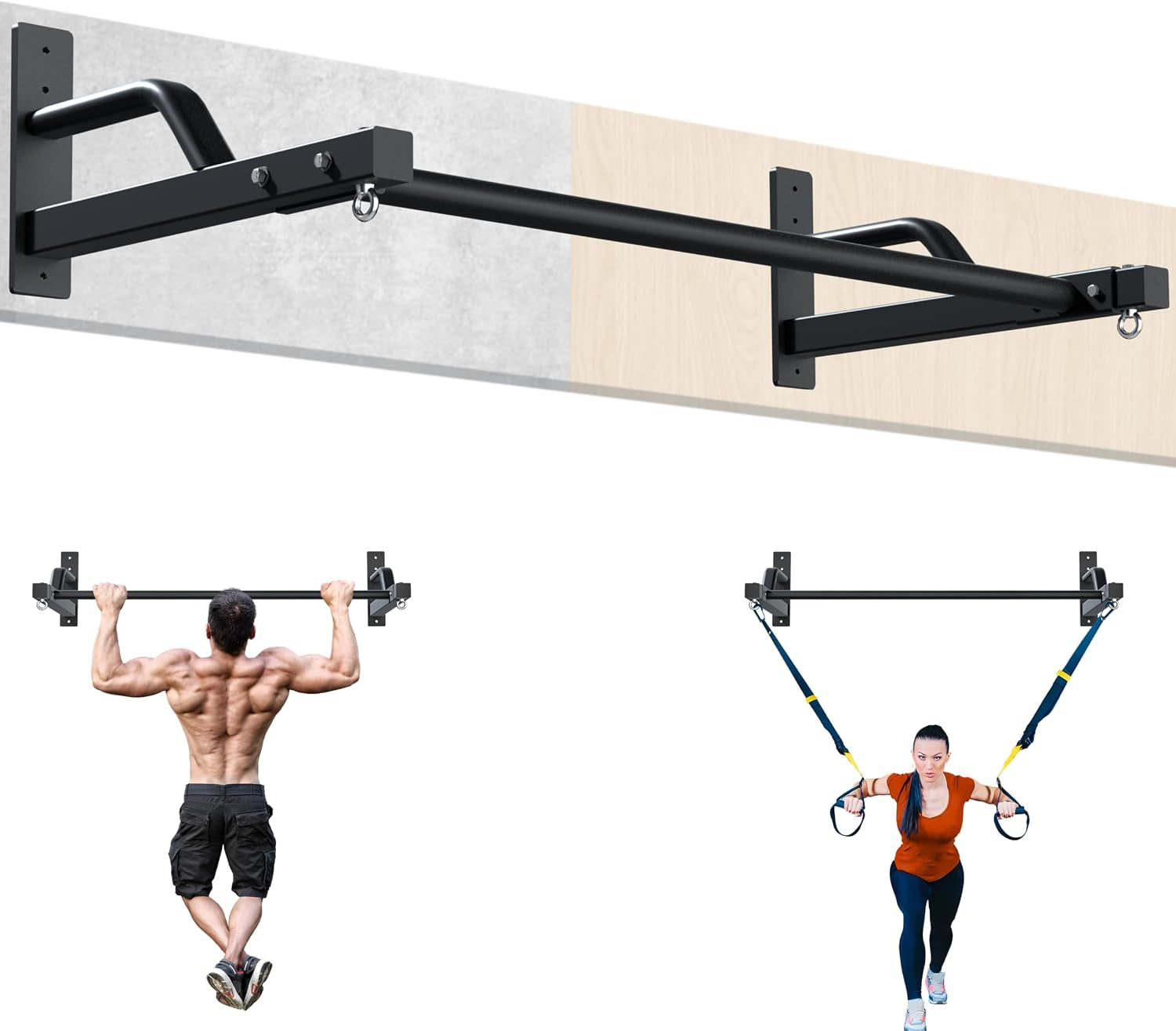 Pull up Bar + Neutral Grip Handles for Pull Up