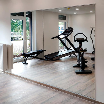 Tempered Glass Home Gym Mirror, 2Pcs 48"X30" Large Gym Mirror, HD Large Full Body Mirrors for Dance, Yoga, Frameless, Fitness, Garage