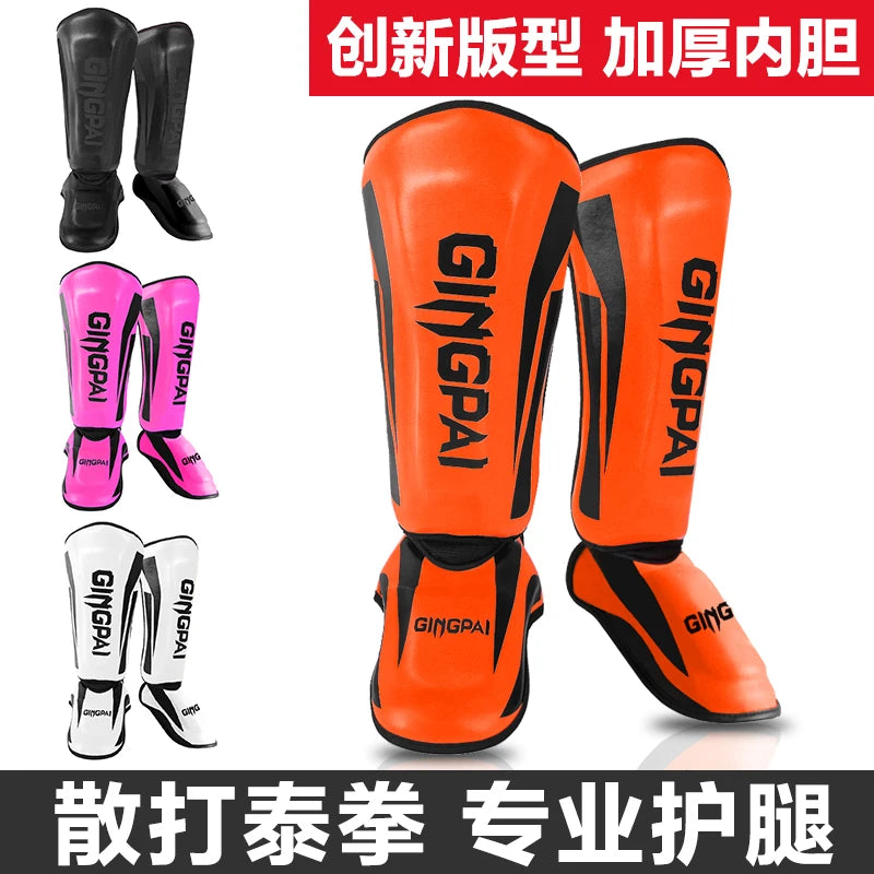 Youth/Adult MMA Boxing Leggings Calf Muay Thai Sanda Instep Training Game Ankle Protective Gear Men Women Mma Foot Shin Guard