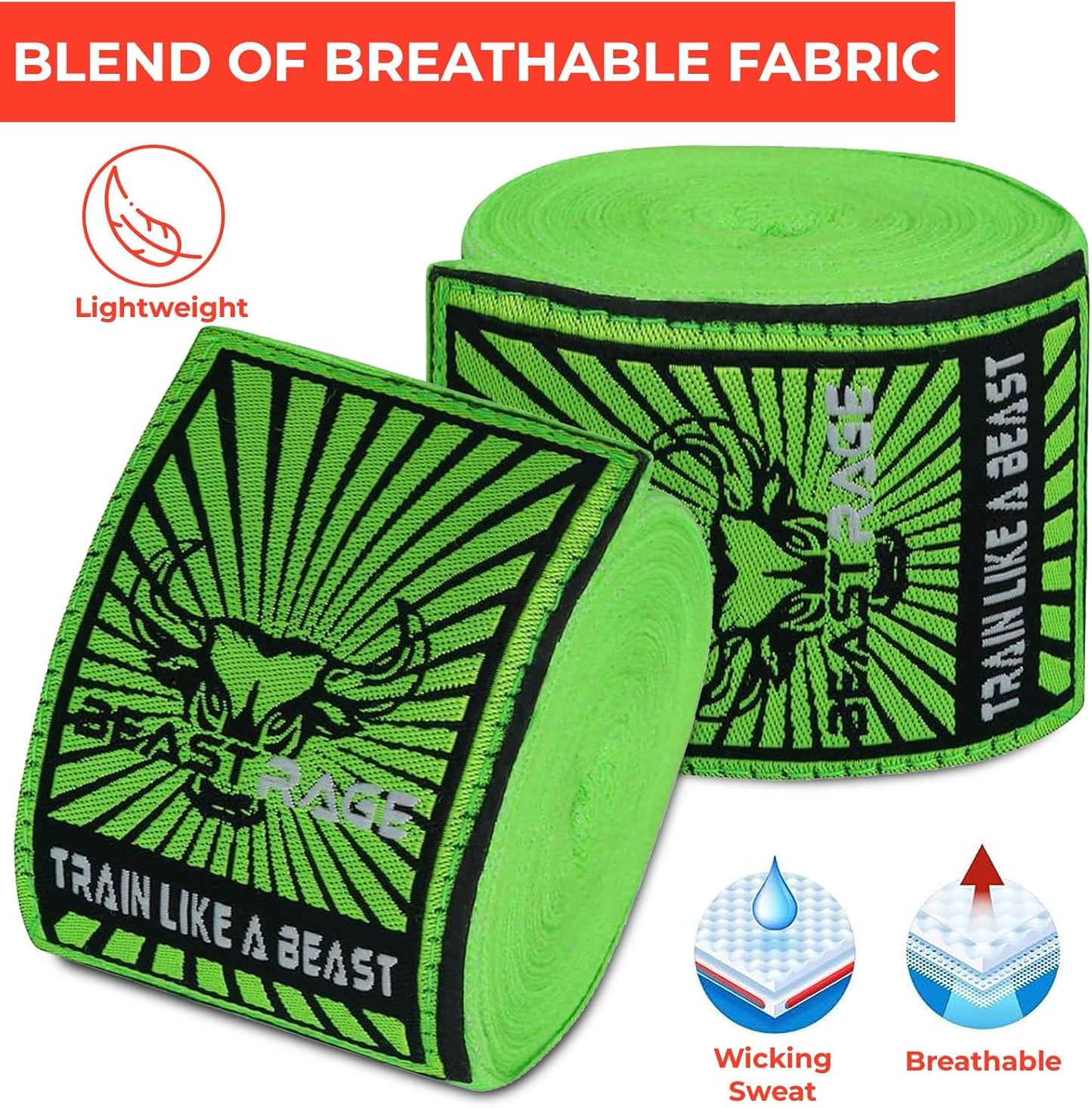Boxing Hand Wraps for MMA Kickboxing Wrist Wraps Professional Adult 180" Semi-Elastic Martial Arts Inner Gloves Heavy Bag Handwraps Muay Thai Thumb Straps