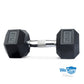 Fitness, 25Lb Rubber Chrome Dumbbells, Pair