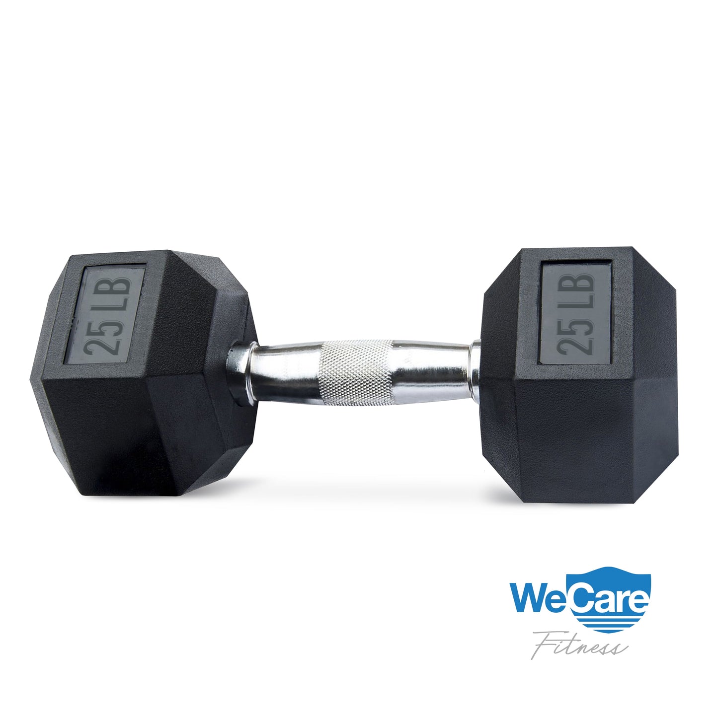 Fitness, 25Lb Rubber Chrome Dumbbells, Pair