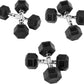 Hex Dumbbells Rubber Coated Hand Weight Set, 60LBS Sets