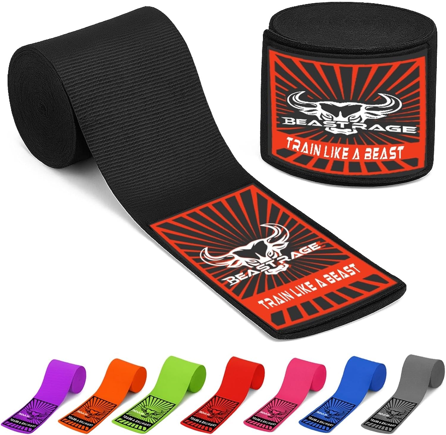 Boxing Hand Wraps for MMA Kickboxing Wrist Wraps Professional Adult 180" Semi-Elastic Martial Arts Inner Gloves Heavy Bag Handwraps Muay Thai Thumb Straps