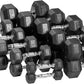 Hex Dumbbells Rubber Coated Hand Weight Set, 60LBS Sets