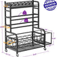 Dumbbell Rack,  Adjustable Weight Rack for Home Gym, Home Gym Storage Rack for Yoga Mat Kettlebells and Strength Training Equipment, Weight Storage Rack for Dumbbells with Wheels