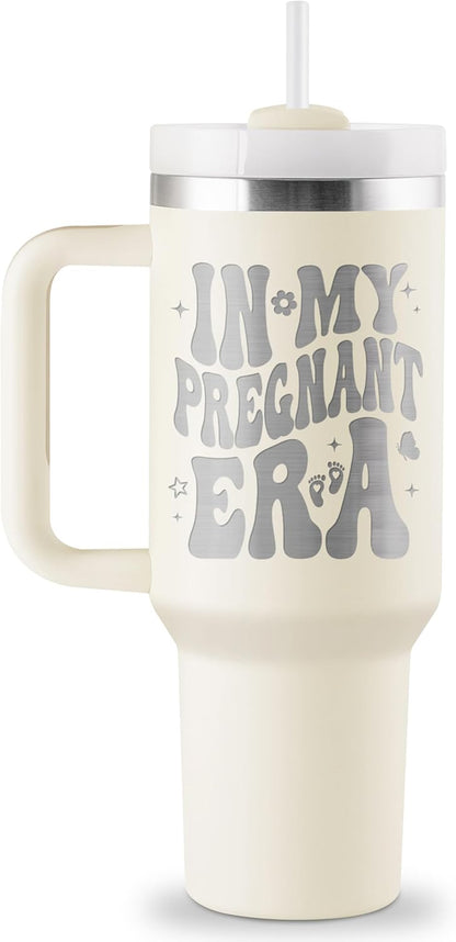 Pregnancy Gifts for Expecting Mom - Mom to Be Gift - Pregnant Mom Gifts - Mothers Day Gift for Pregnant Women, First Time Mother to Be, Mommy to Be - 40Oz Travel Cup Insulated Tumbler with Lid & Straw