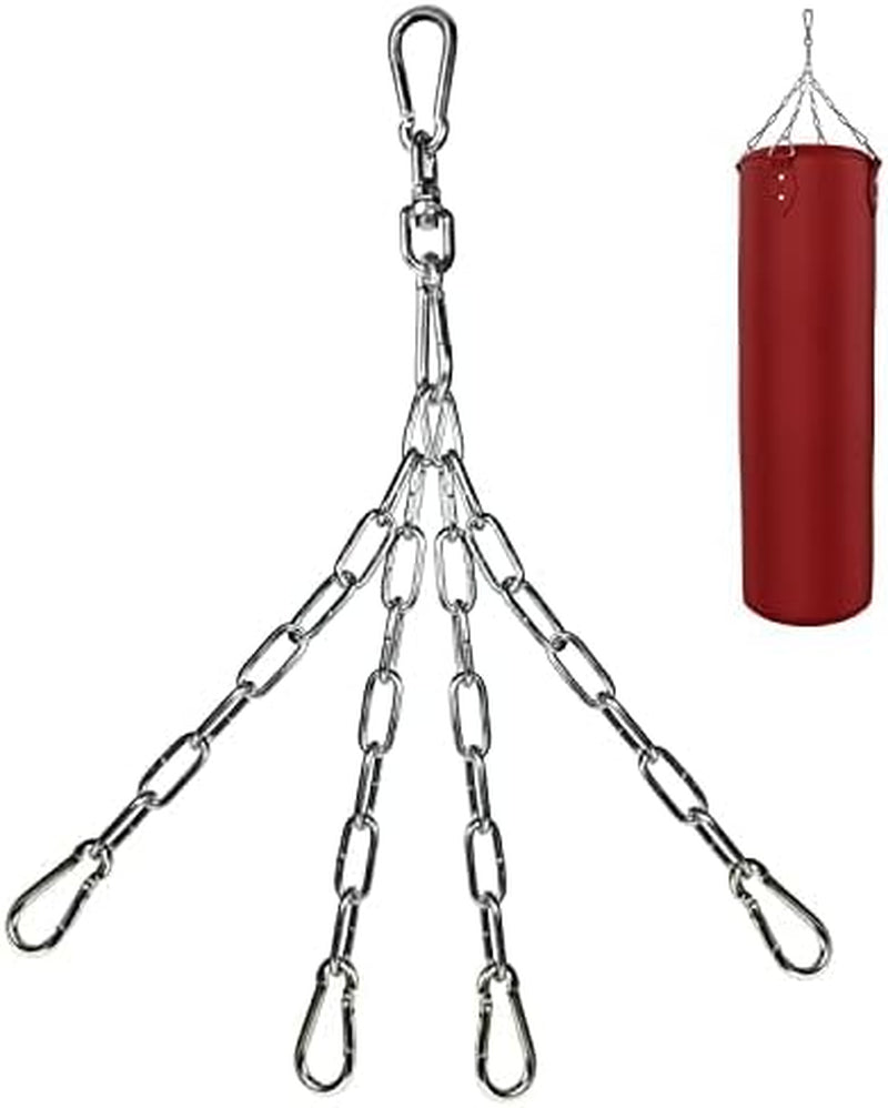 Punching Bag Hanger, Heavy Bag Spring 555 LB Capacity, Stainless Steel Hanging Kit with Spring Hook & Carabiner, Indoor & Outdoor Mounting for Boxing Bags & Recreation