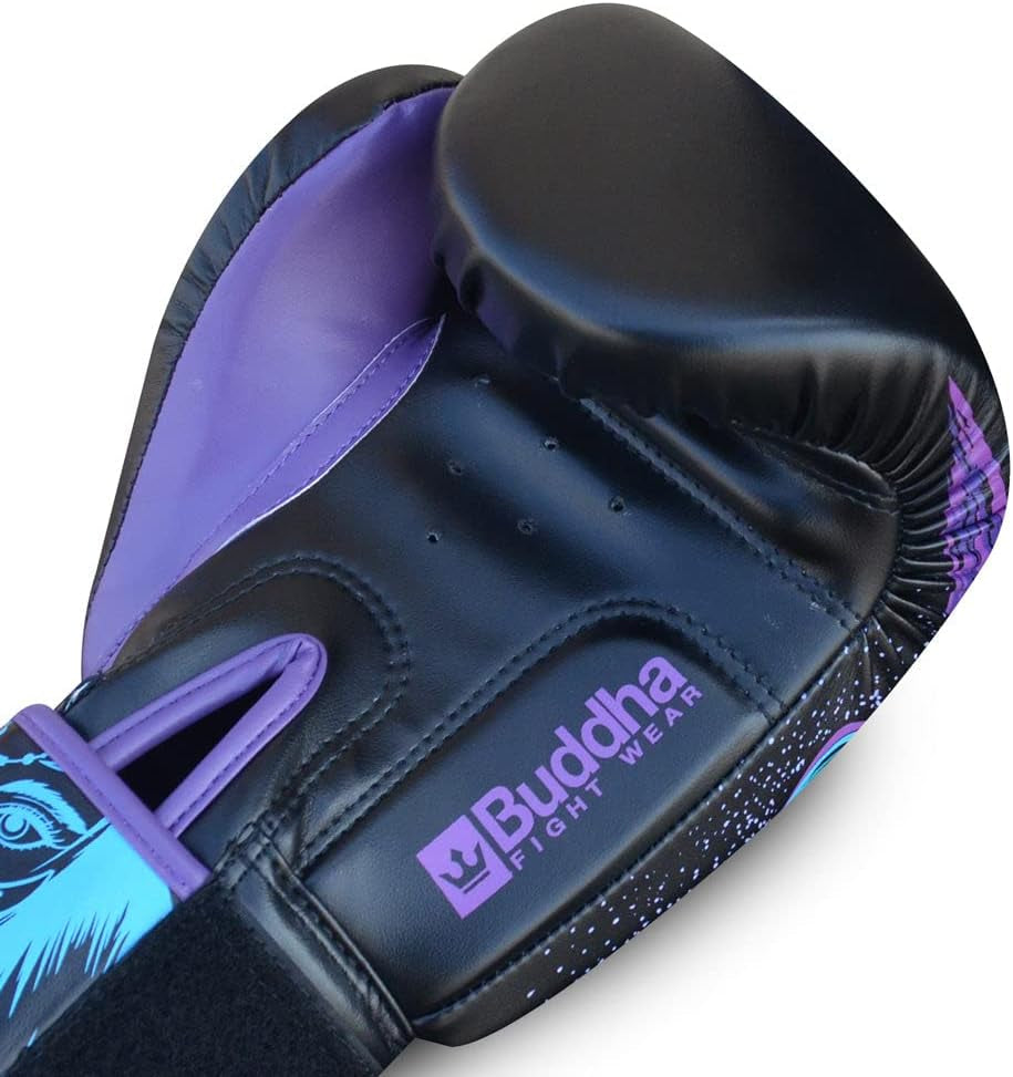 - Fantasy Luzbel Boxing Gloves - Muay Thai - Kick Boxing Synthetic Leather - Odor Resistant Inner Fabric - Reinforced Seams