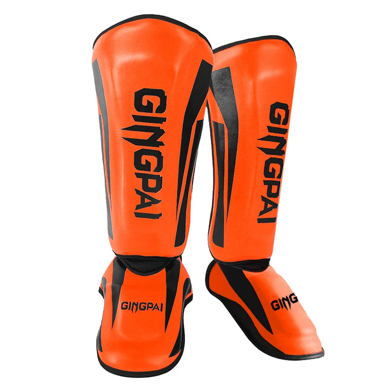 Youth/Adult MMA Boxing Leggings Calf Muay Thai Sanda Instep Training Game Ankle Protective Gear Men Women Mma Foot Shin Guard