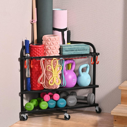 Weight Rack for Dumbbells, Home Gym Storage for Dumbbells Yoga Mat Kettlebells, Yoga Mat Storage Rack for Garage, Home Gym