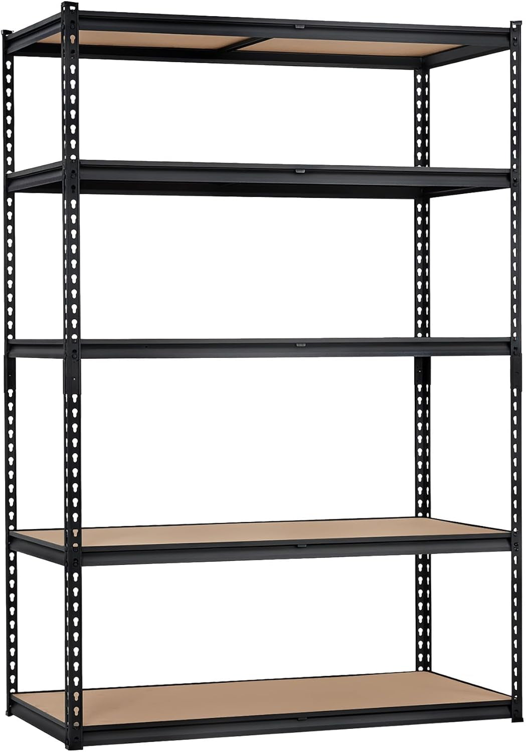 5-Tier Heavy Duty Storage Shelves with 2500 LBS Capacity, Adjustable Metal Shelving Rack for Garage, Kitchen, Pantry, Basement, Bathroom, Laundry Room Organization, 48" D X 24" W X 72" H