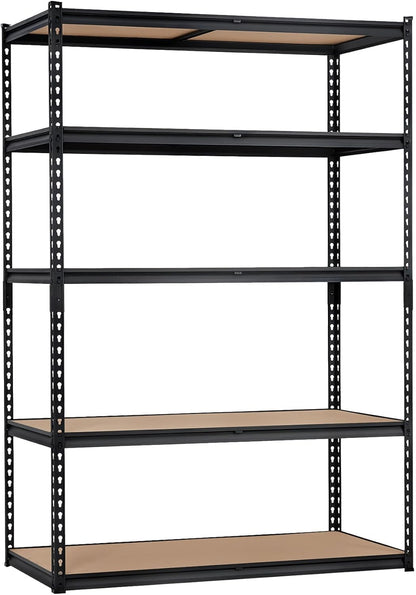 5-Tier Heavy Duty Storage Shelves with 2500 LBS Capacity, Adjustable Metal Shelving Rack for Garage, Kitchen, Pantry, Basement, Bathroom, Laundry Room Organization, 48" D X 24" W X 72" H