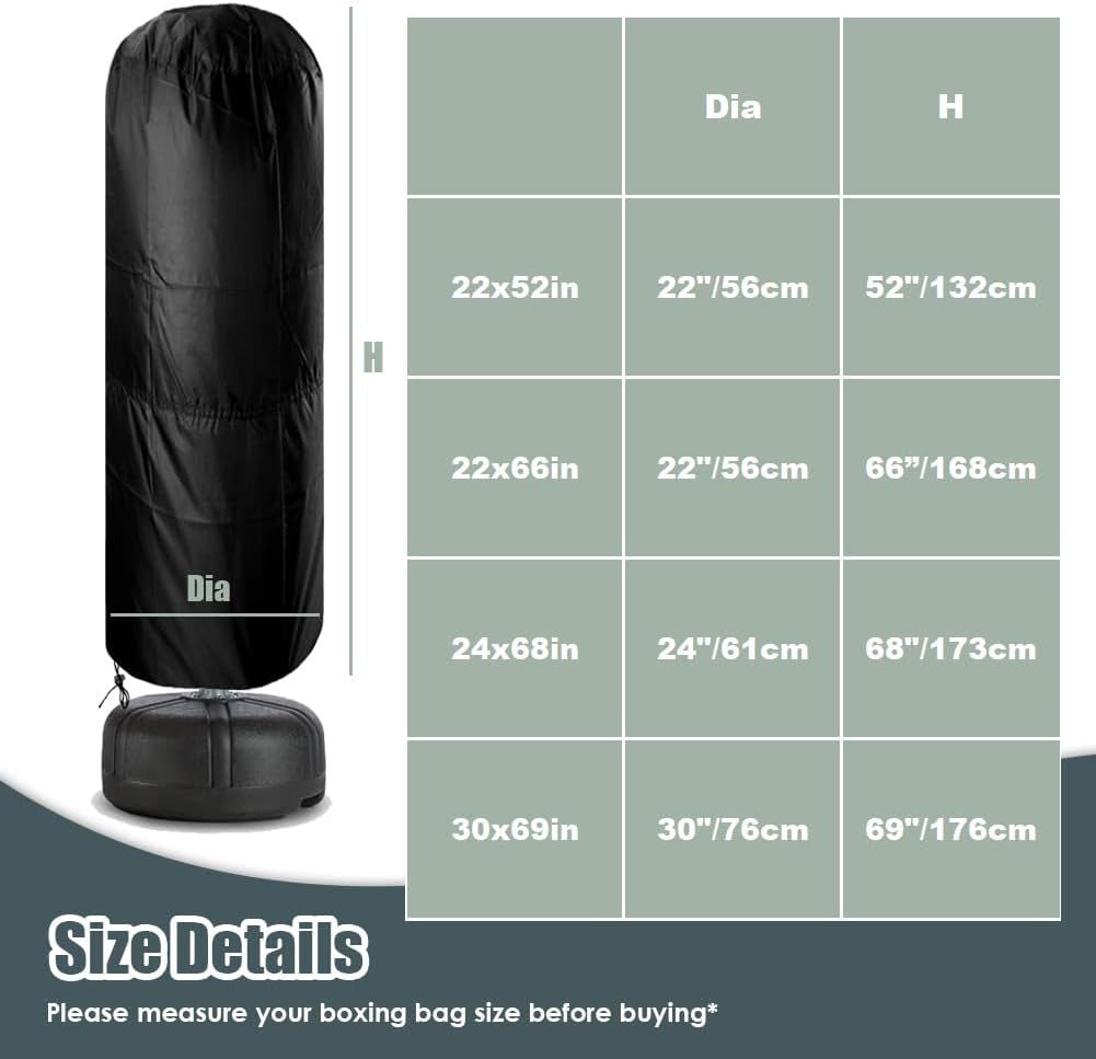 Punching Bag Cover Outdoor Standing Boxing Bag Cover Waterproof Freestanding Punching Bag Protective Cover Free Standing Boxing Bag Cover
