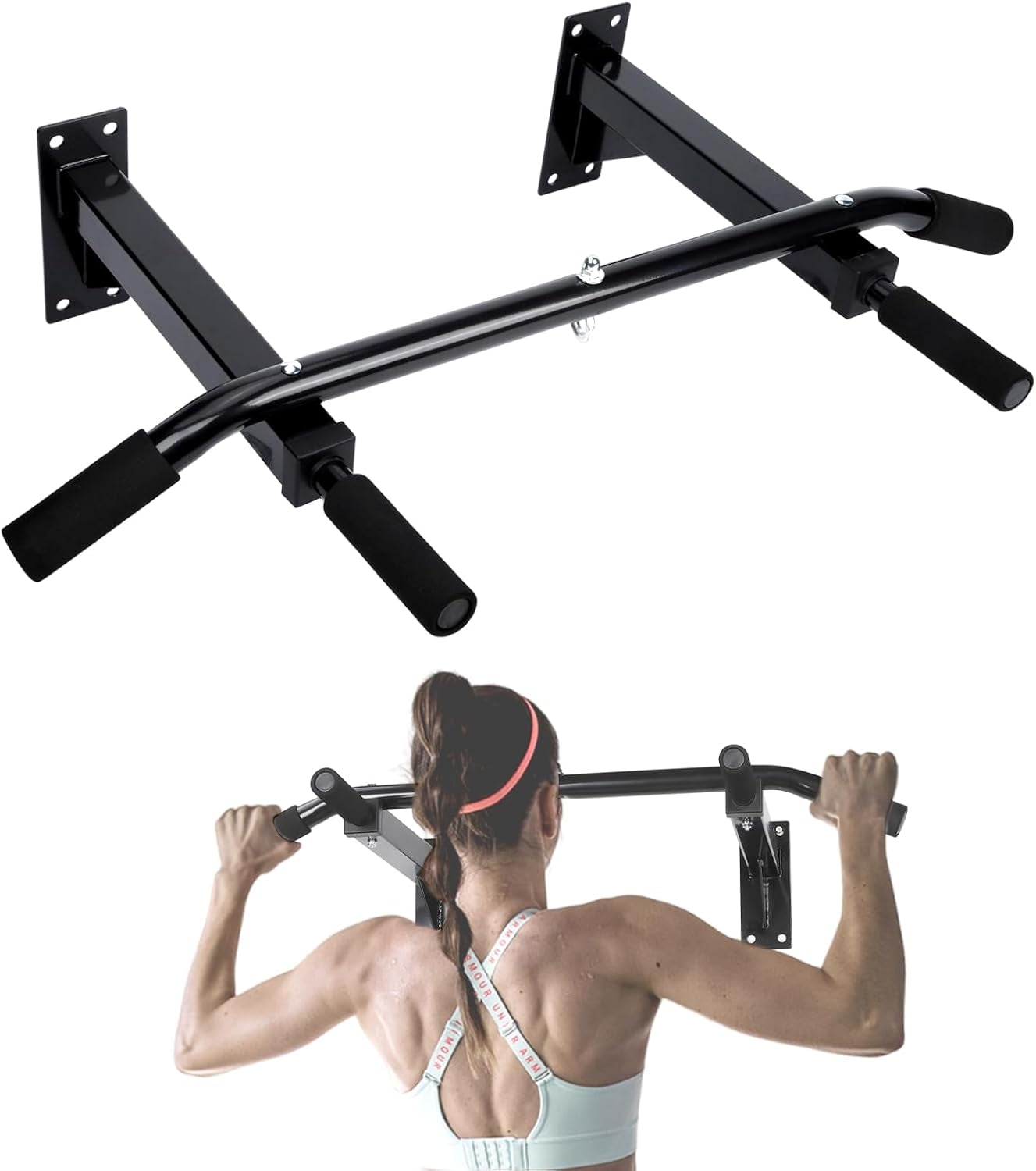 Pull up Bar Wall Mounted Multifunctional Wall Mounted Pull up Bar for Home Gym Workout Strength Training Equipment