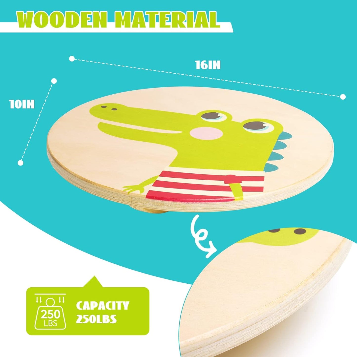 Wooden Balance Board with Crossed Base Balance Kids Rocking Seesaw Balance Board Sensory Training Rocking Board Balance Training Equipment Indoor Outdoor