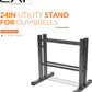 CAP Barbell 24" Dumbbell and Kettlebell Rack – Compact Weight Storage for Home Gym, Holds Dumbbells, Kettlebells & Medicine Balls