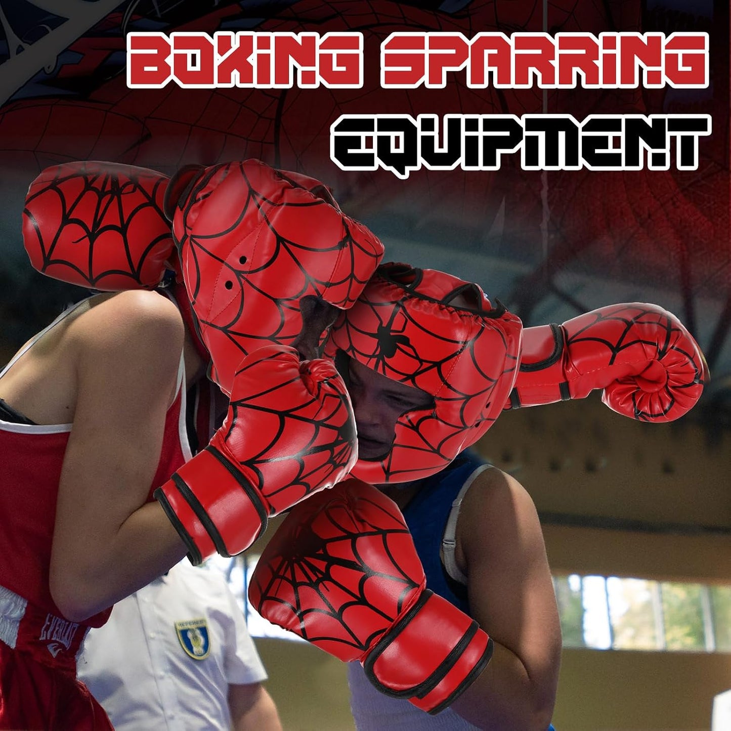 2 Pair Boxing Gloves for Kids Youth 6Oz Boxing Gloves Wrestling Gloves Sparring Equipment for Boxing Taekwondo Kickboxing Muay Thai BJJ Karate Training