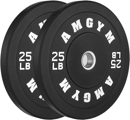 2 Inch Bumper Plates, 10-650Lbs, Barbell Rubber Olympic Weight Plates Set for Home Gym, Strength Training & Weight Lifting, Multiple Options Colors