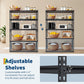 5-Tier Heavy Duty Storage Shelves with 2500 LBS Capacity, Adjustable Metal Shelving Rack for Garage, Kitchen, Pantry, Basement, Bathroom, Laundry Room Organization, 48" D X 24" W X 72" H