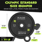 Olympic Bumper Plates – Rubber-Coated Weight Plates with Steel Insert for Strength Training & Home or Commercial Gyms (10–45 Lb, Sold Individually)