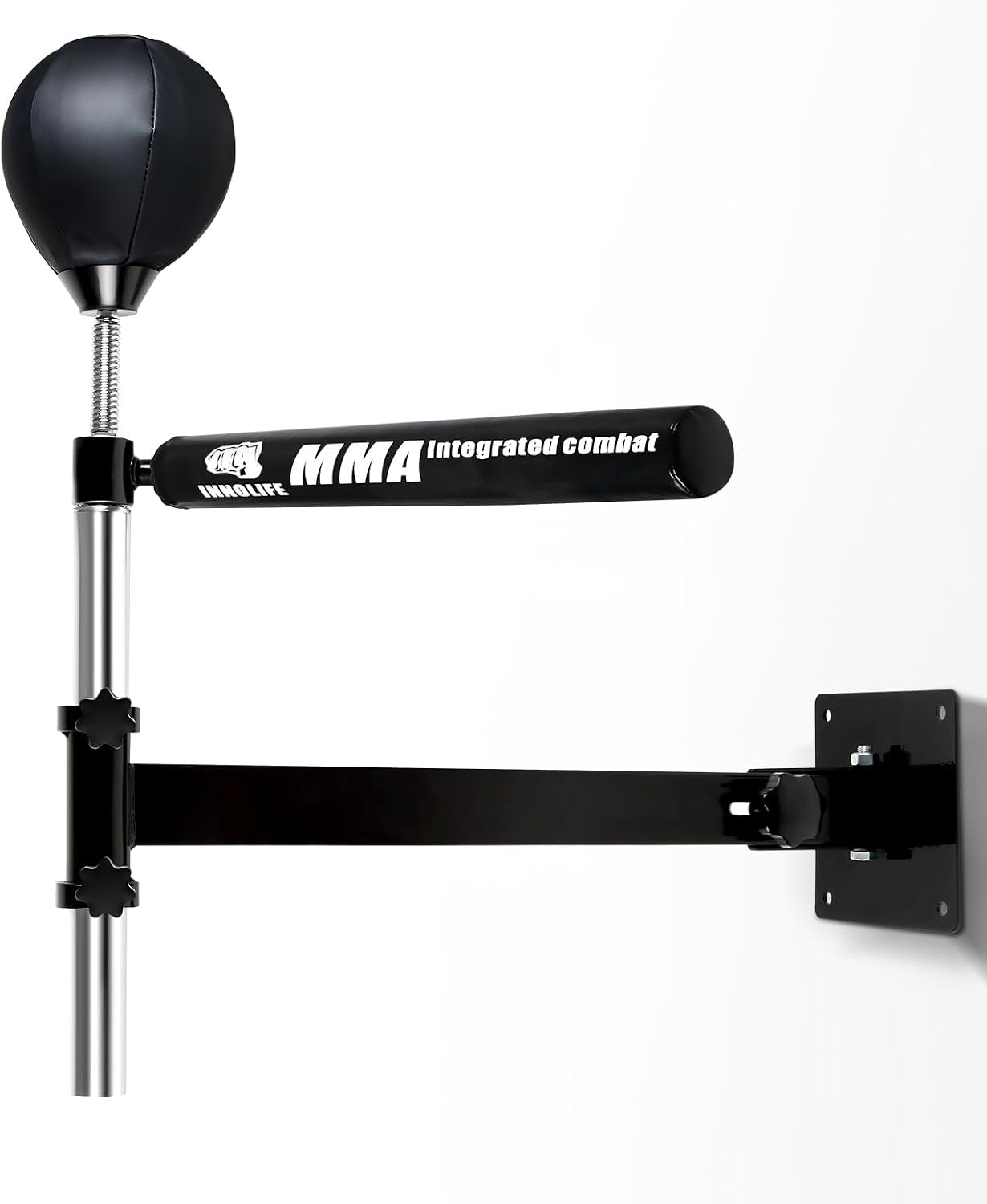 Wall Mount Boxing Bar MMA Boxing Speed Trainer Boxing Reflex Bar Boxing Equipment Boxing Spinning Bar with Punching Ball for Gym Home