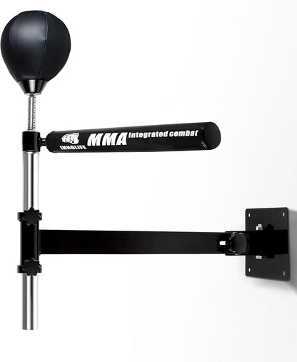 Wall Mount Boxing Bar MMA Boxing Speed Trainer Boxing Reflex Bar Boxing Equipment Boxing Spinning Bar with Punching Ball for Gym Home
