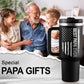 Papa Gifts Fathers Day Gift for Papa from Grandkids Best Grandpa Gift 40Oz Travel Cup Insulated Tumbler with Handle & Straw