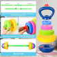 3-In-1 Kids Fitness Set with Adjustable Barbell, Kettlebell & Reusable Water Bottle – Kids Gym Equipment for Pretend Play Exercise, Fun Fitness Toys for Boys & Girls Home Workout