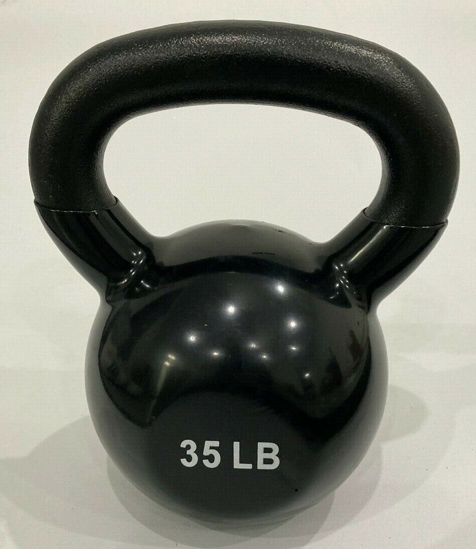 NEW 5-45LB VINYL DIPPED KETTLE BELL GYM WEIGHT 100% IRON! 5,10,15,20,25,