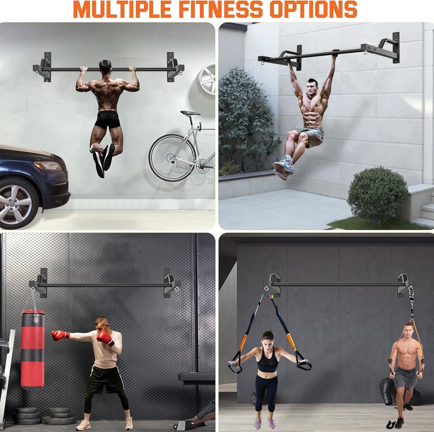 Pull up Bar + Neutral Grip Handles for Pull Up