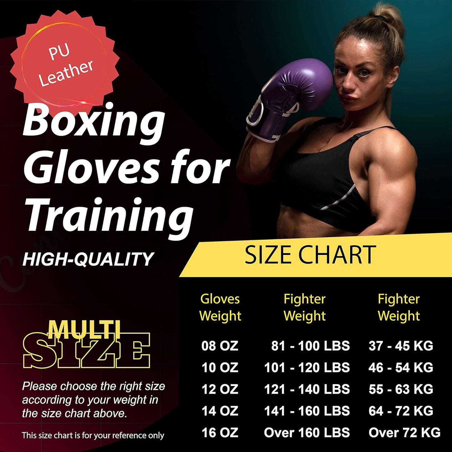 Kruzak Boxing Gloves for Men & Women, Sparring & Kickboxing Gloves, Muay Thai & MMA Gloves, 8-16 Oz