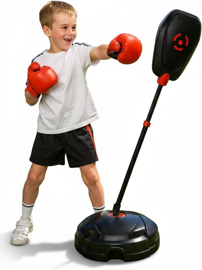 Punching Bag for Kids – Adjustable Boxing Bag with Stand & Gloves, Adjustable Height, Fun Training & Indoor/Outdoor Active Play, Durable Base – Kids Boxing Set for Ages 5+